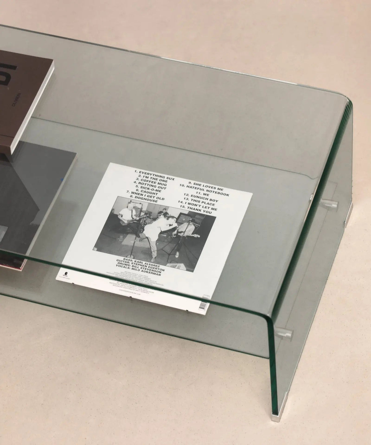 Table basse en verre trempé Olivier (110x55 cm)