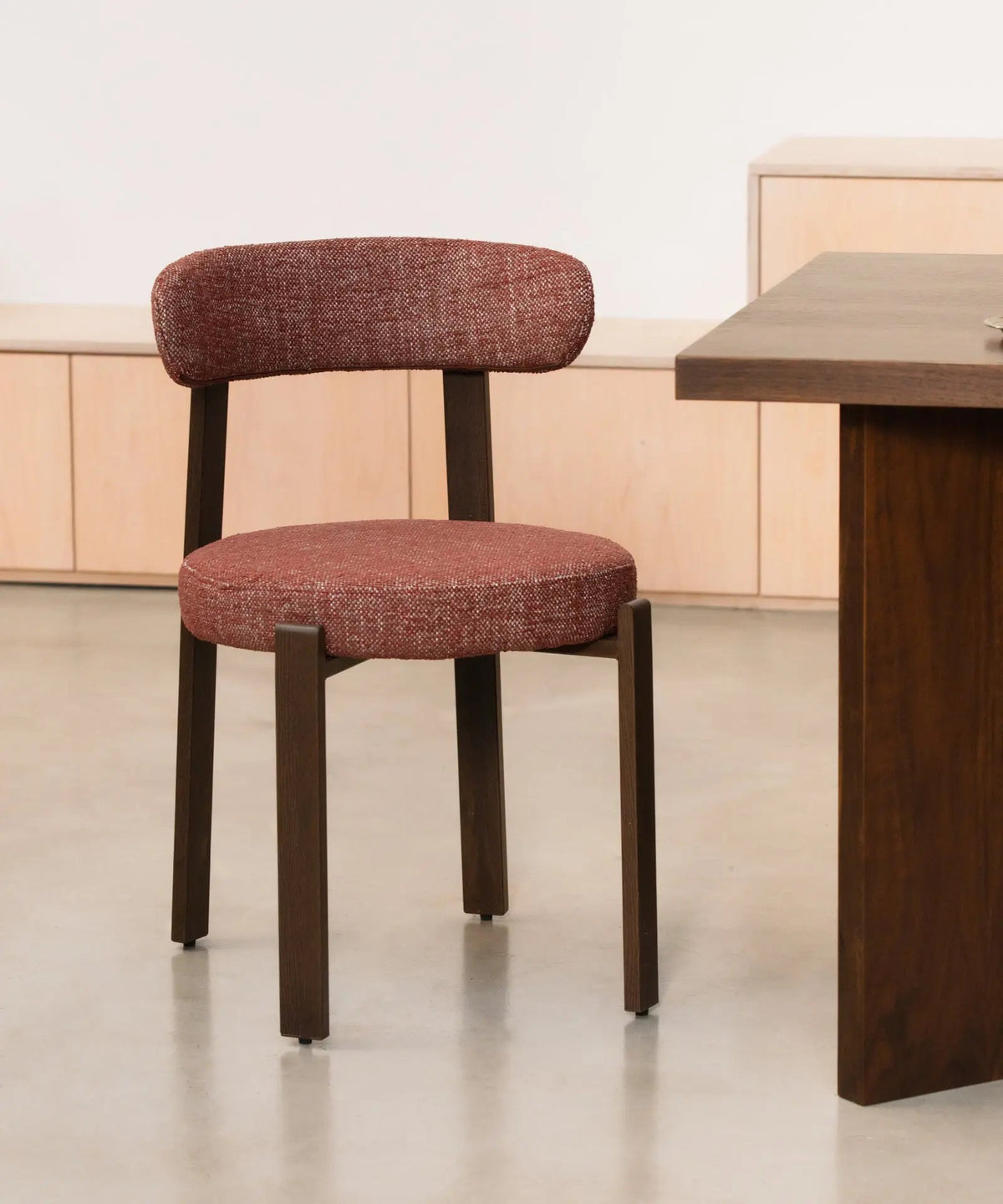 Chaise de Salle à Manger Rembourrée en Métal Effet Bois Aura