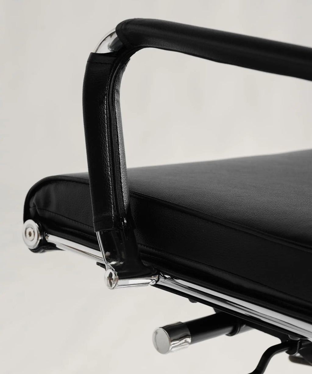 Chaise de bureau en Cuir Italien Low Back Kane