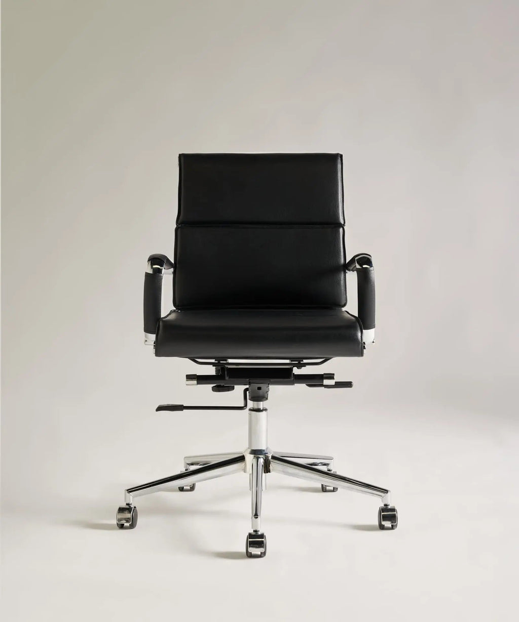 Chaise de bureau en similicuir Low Back Kane
