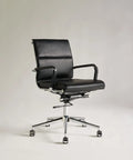 Chaise de bureau en Cuir Italien Low Back Kane