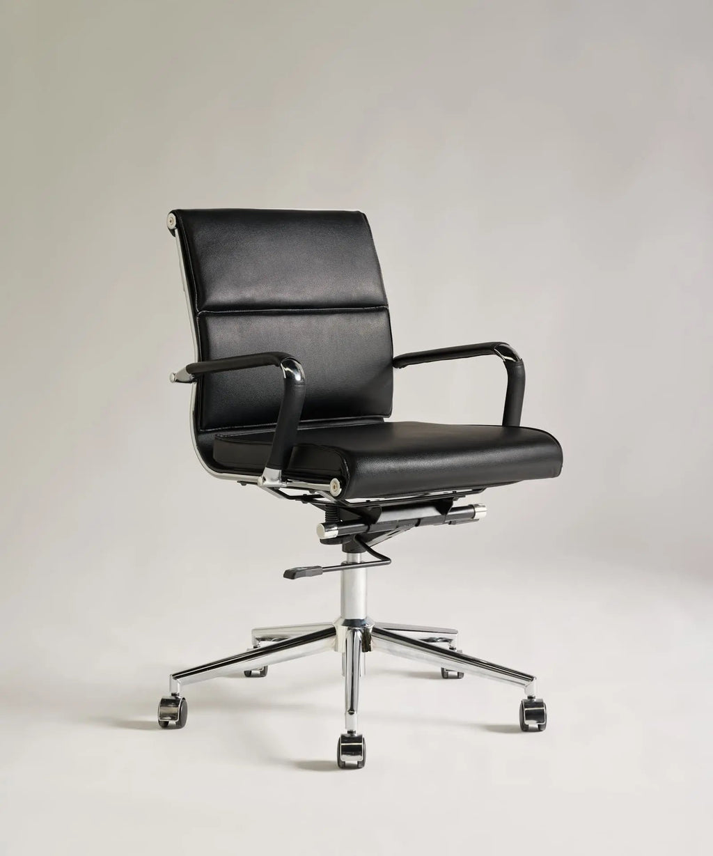 Chaise de bureau en similicuir Low Back Kane