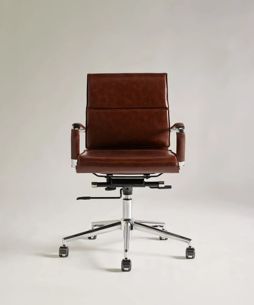 Chaise de bureau en similicuir Low Back Kane