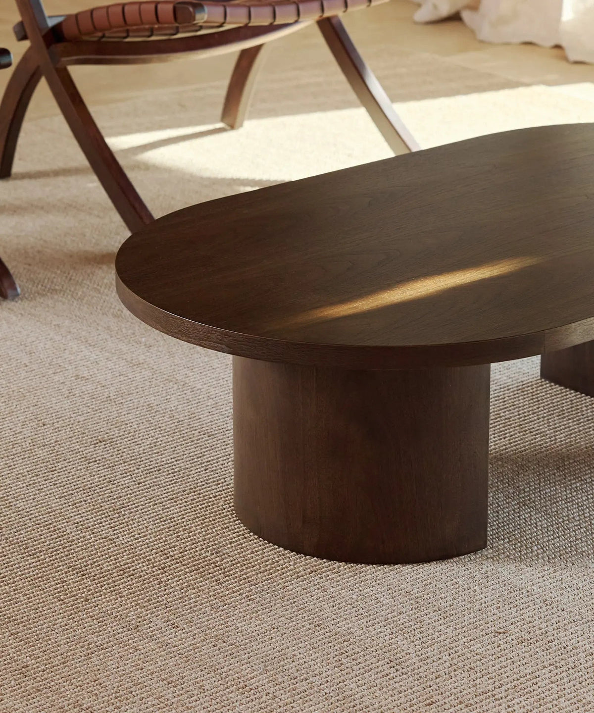 Table basse ovale en bois Lily (120 cm)