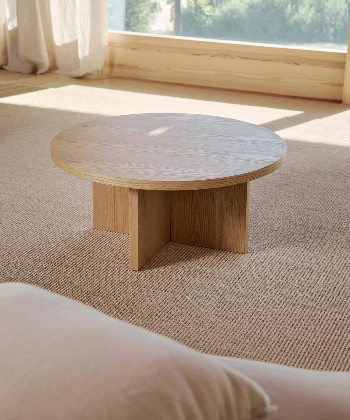 Table basse ronde en bois Takaya (80 cm)