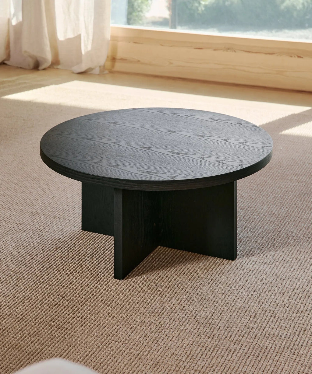 Table basse ronde en bois Takaya (80 cm)
