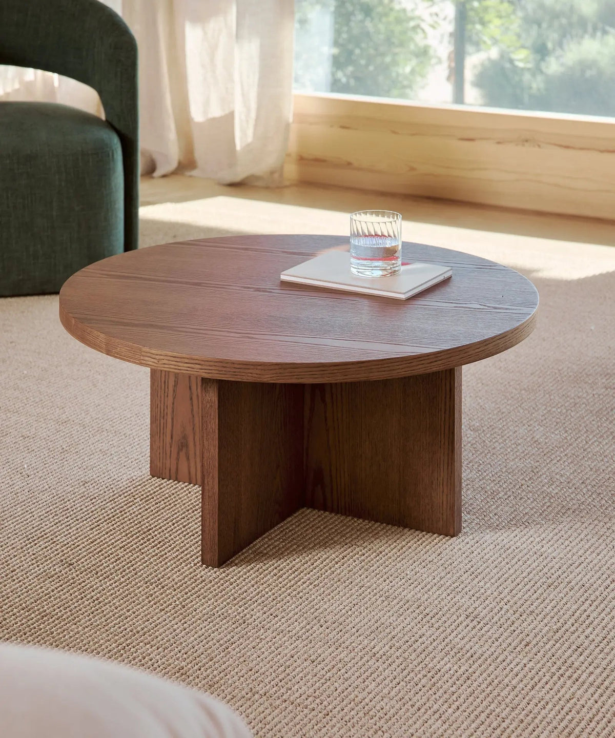 Table basse ronde en bois Takaya (80 cm)