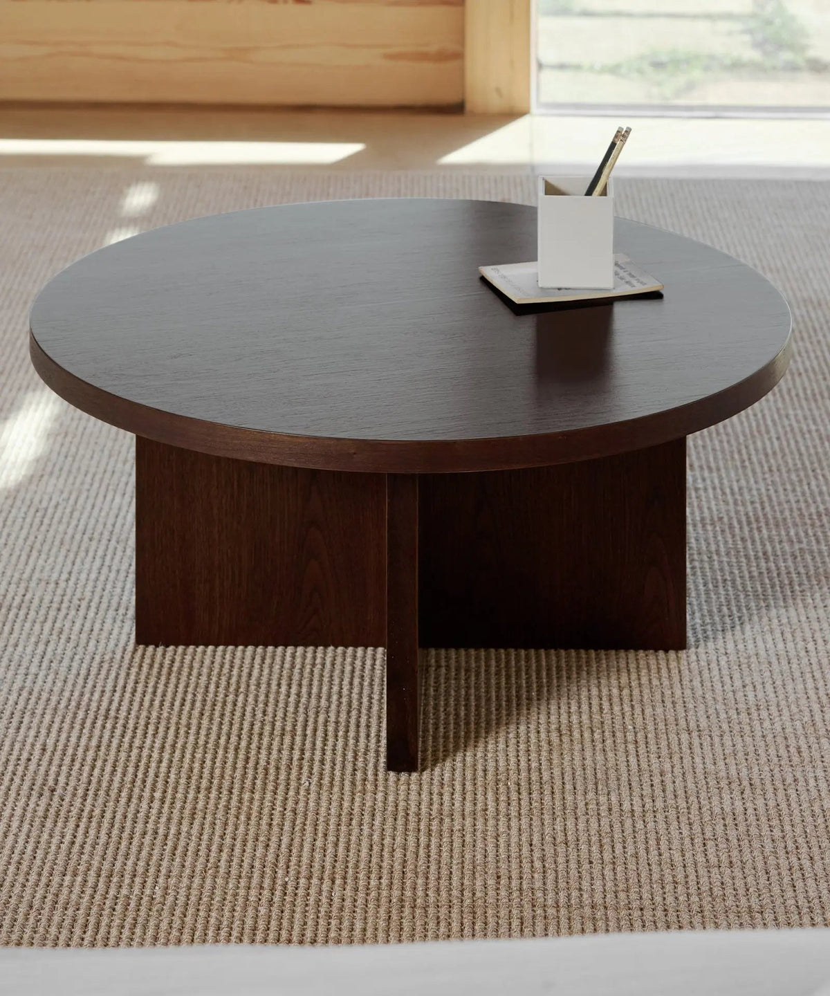 Table basse ronde en bois Takaya (80 cm)