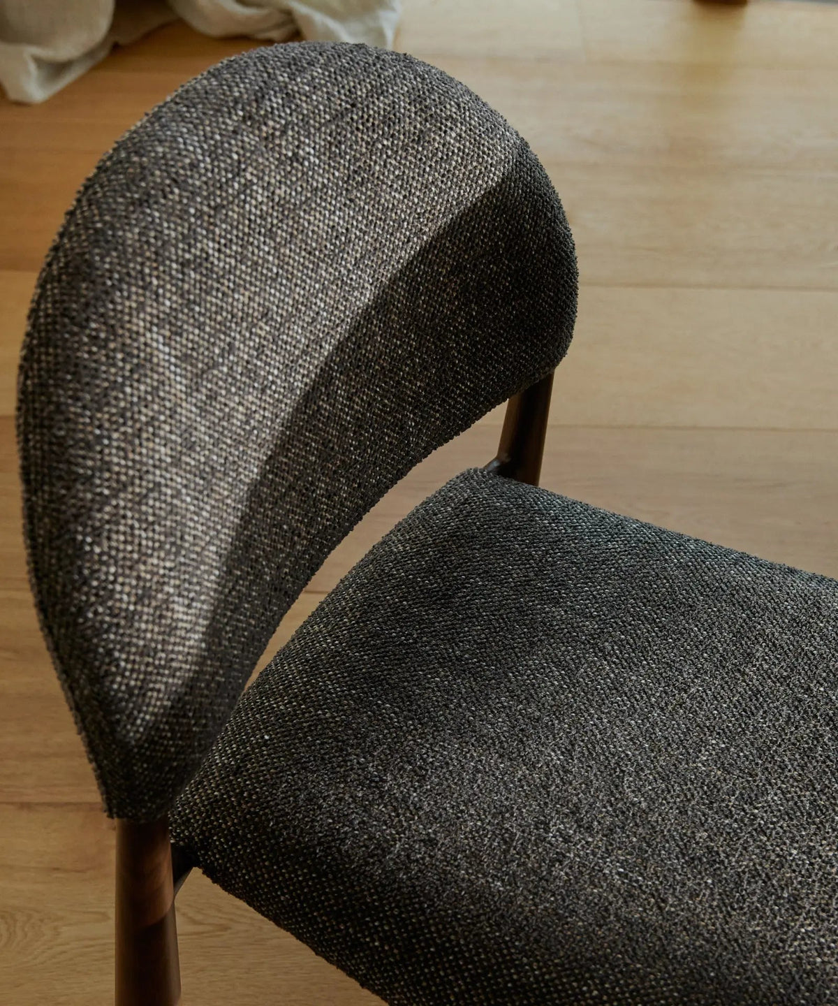 Chaise de salle à manger en métal rembourré Blair
