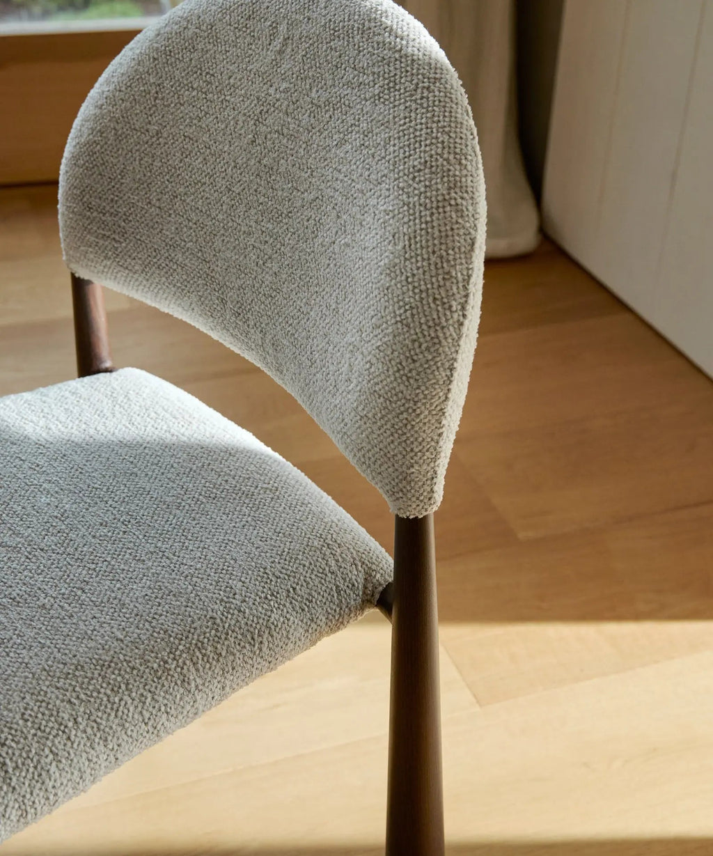 Chaise de salle à manger en métal rembourré Blair