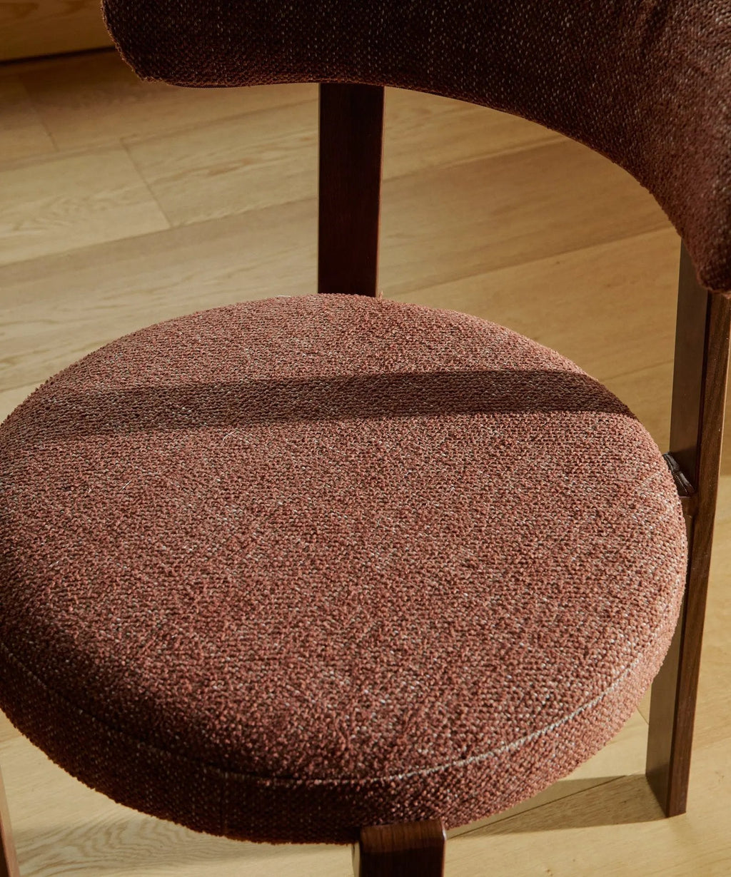 Chaise de Salle à Manger Rembourrée en Métal Effet Bois Aura