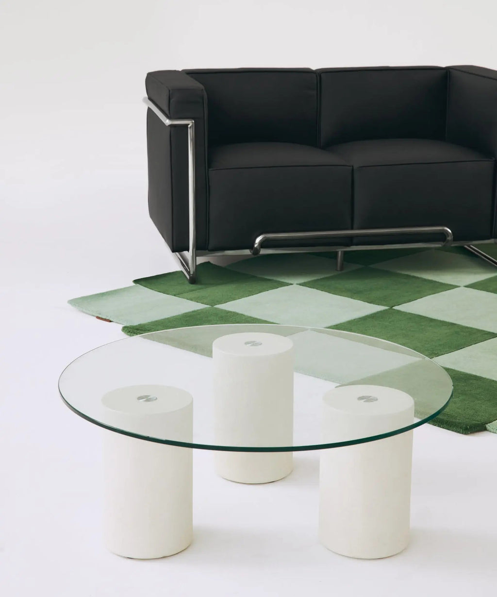 Table basse ronde en verre Nora (80 cm)