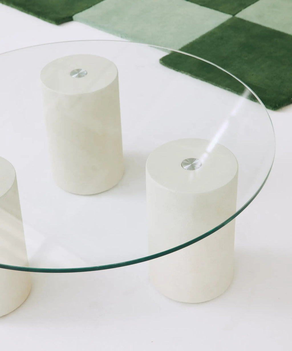 Table basse ronde en verre Nora (80 cm)
