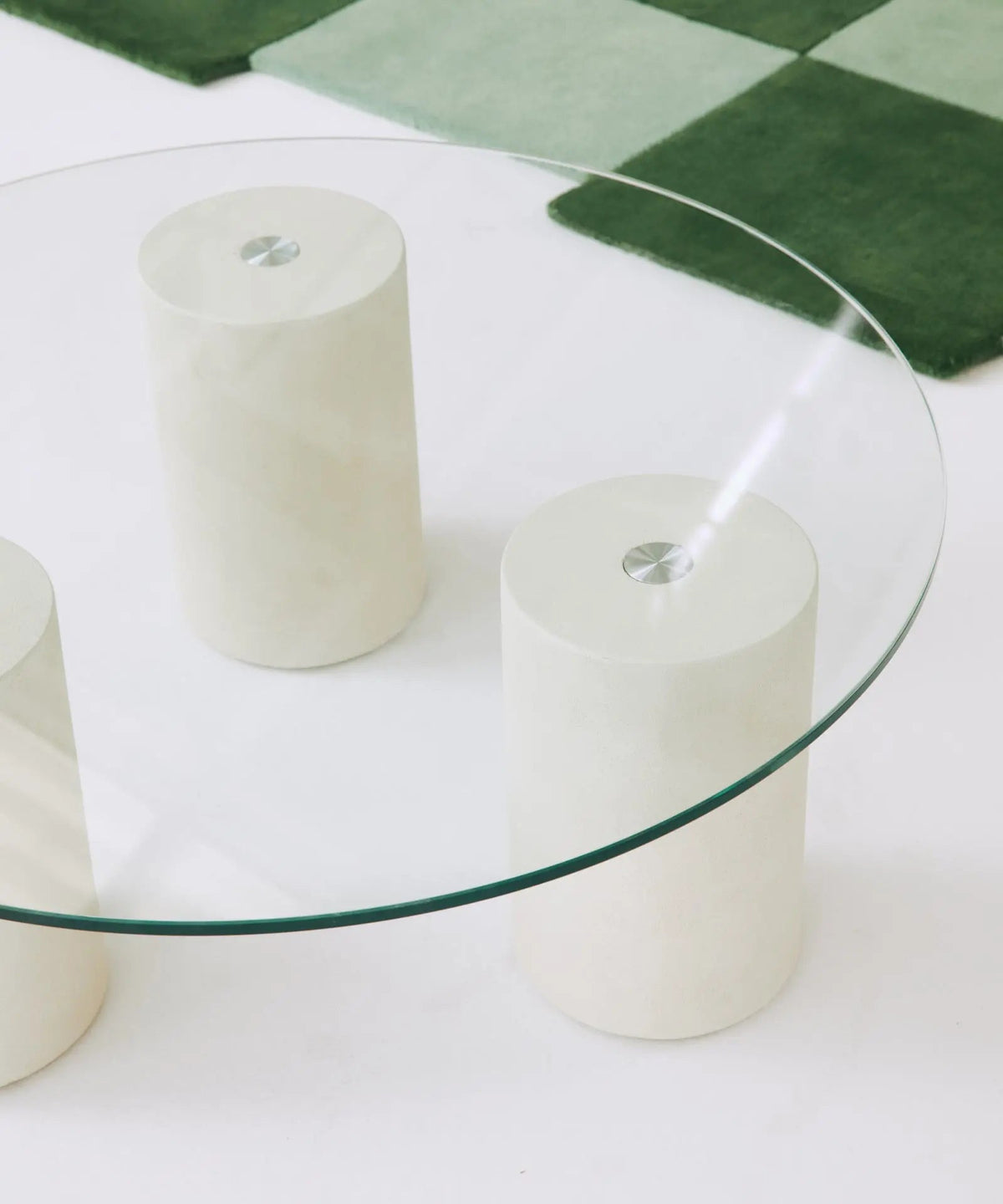 Table basse ronde en verre Nora (80 cm)