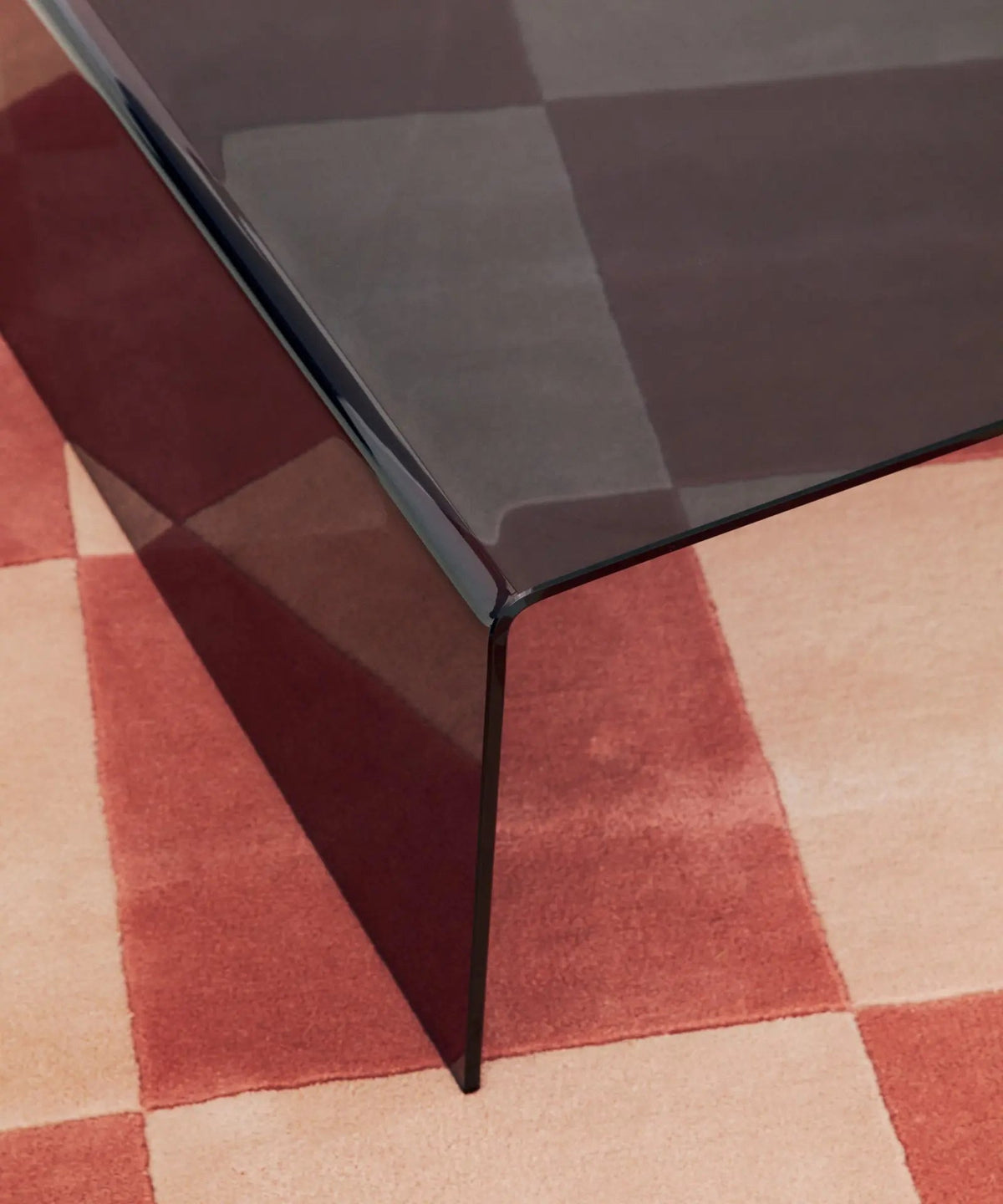 Table basse carrée en verre trempé Burano (100 x 100 cm)