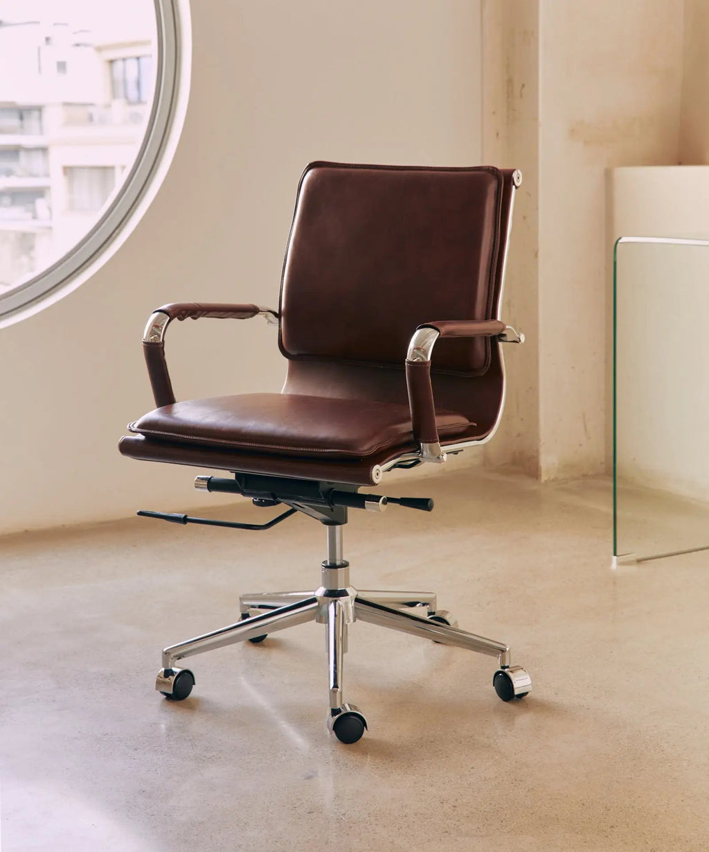 Chaise de Bureau en Similicuir Low Back Dallas