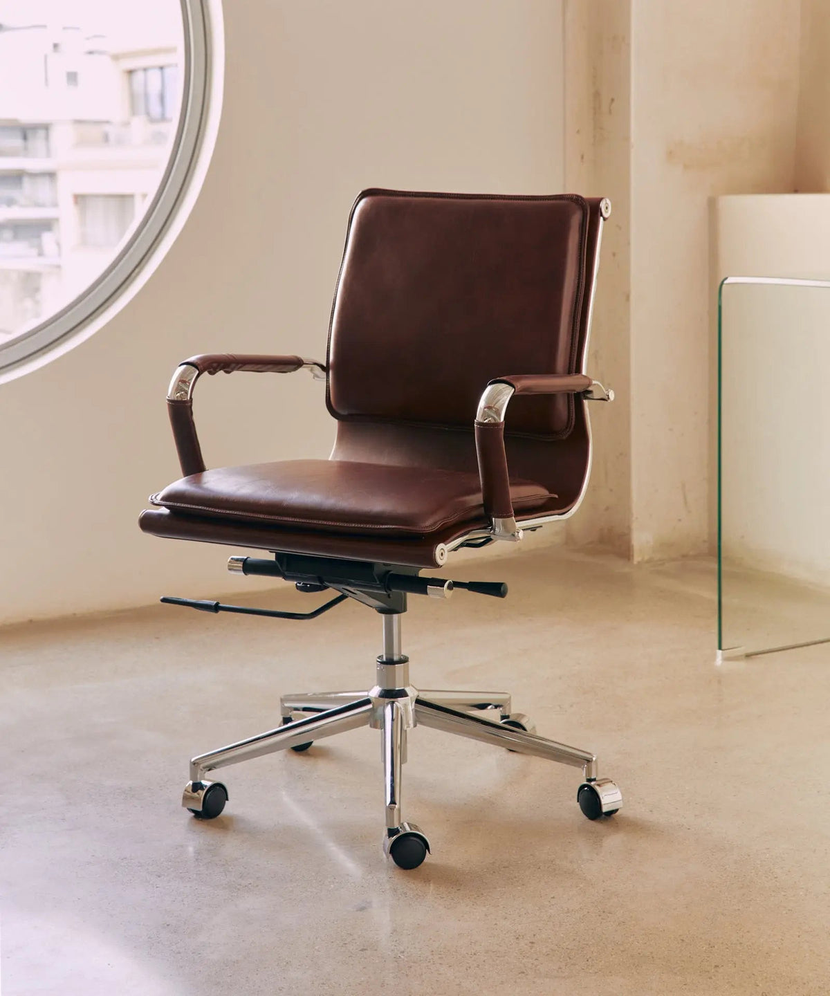Chaise de Bureau en Similicuir Low Back Dallas