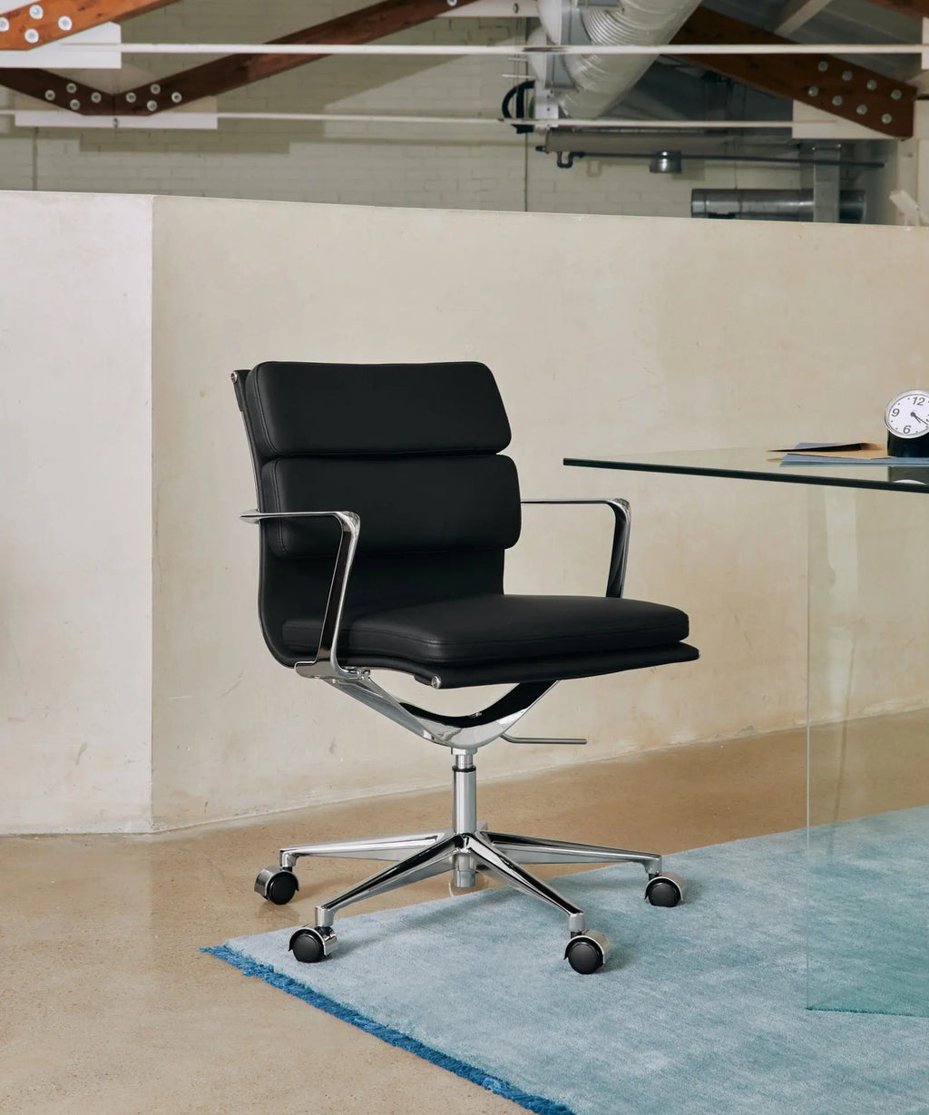 Chaise de Bureau en Cuir Low Back Boston