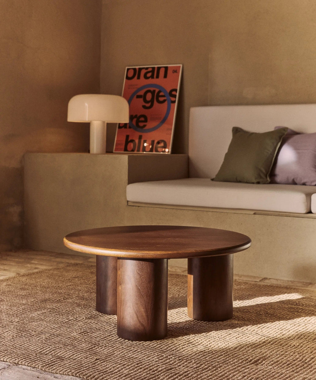 Table basse ronde en bois Aisha (80 cm)