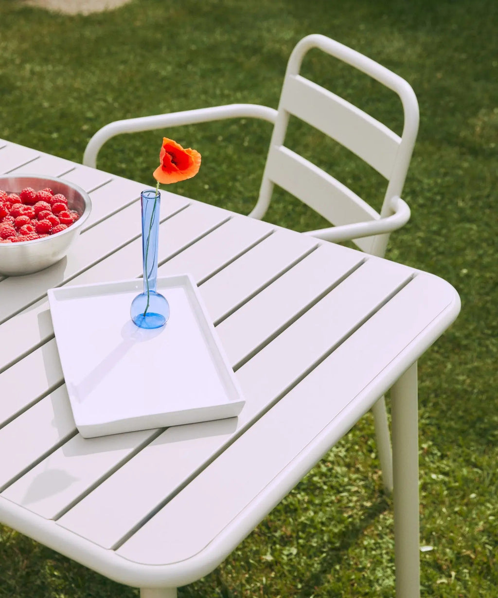 Chaise en métal d’extérieur avec accoudoirs Bora