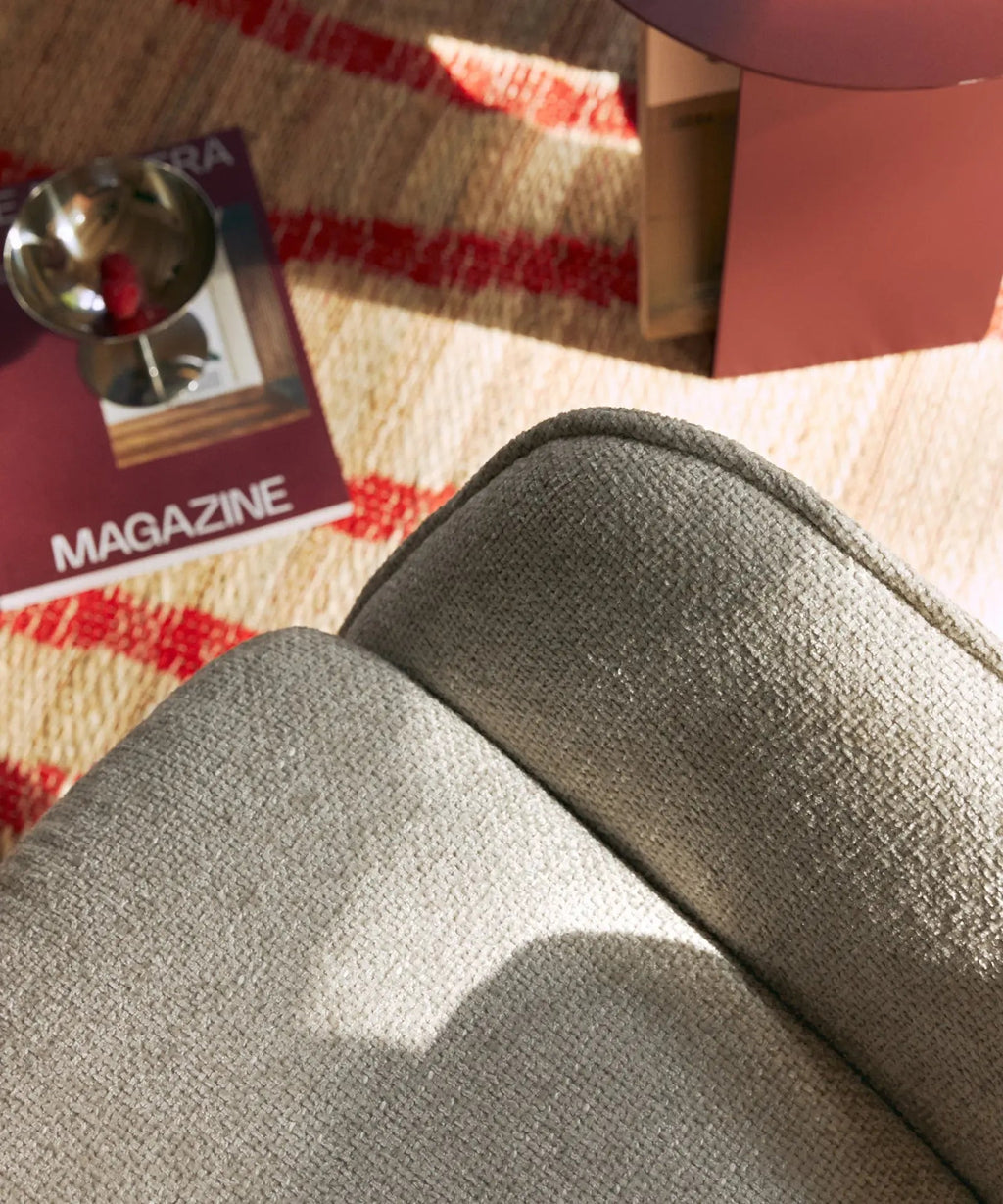 Fauteuil rotatif en tissu doux Norden