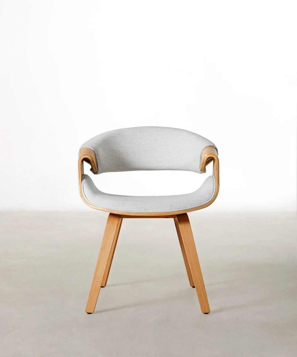 Chaise de salle à manger en bois et similicuir Binsa