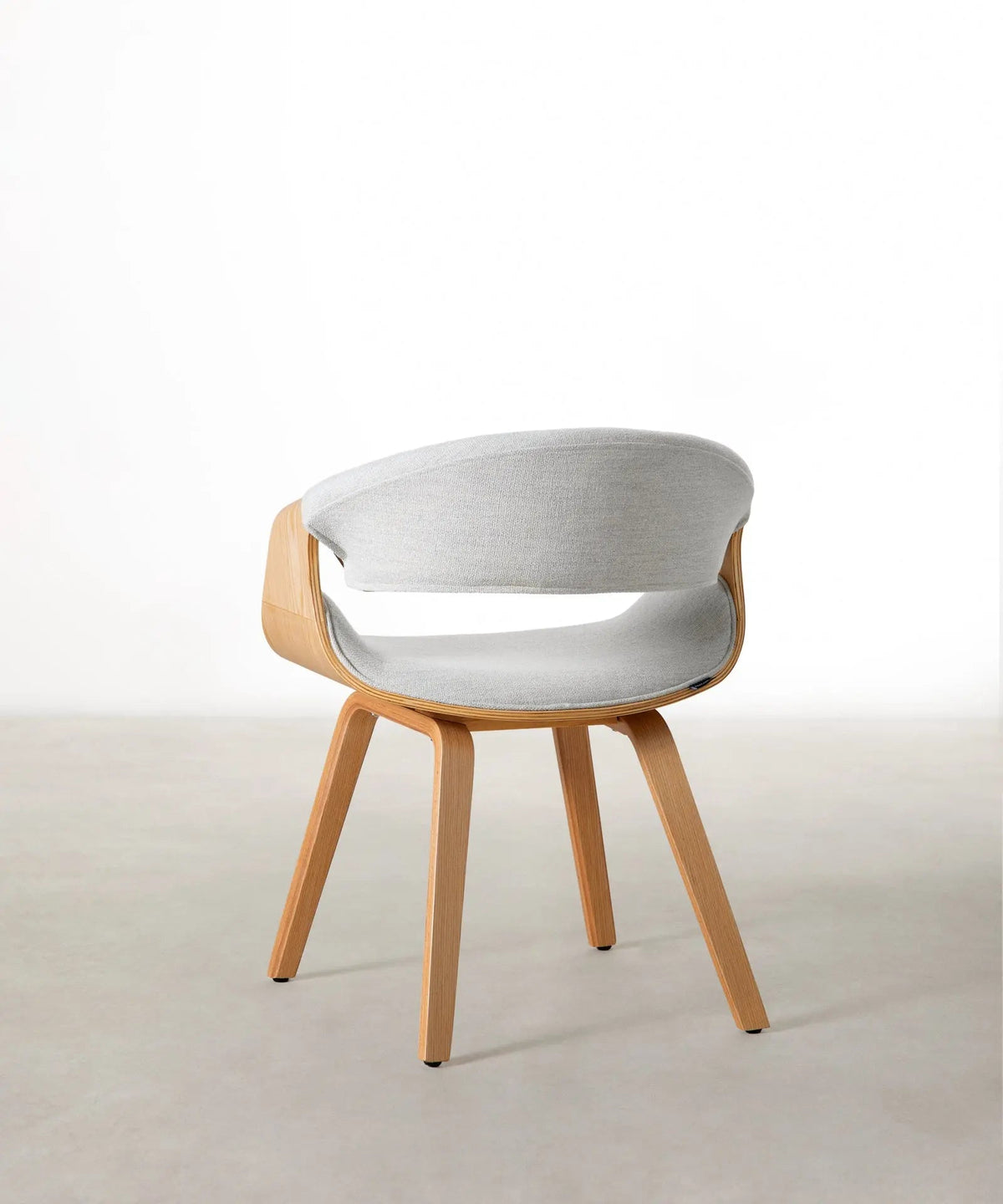 Chaise de salle à manger en bois et similicuir Binsa