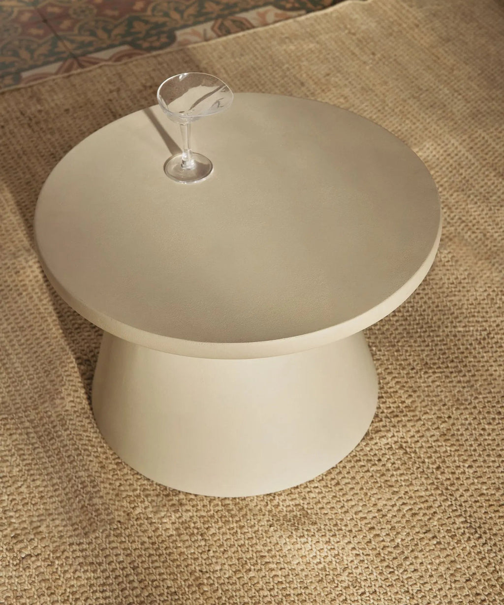 Table basse ronde en microciment Hera (80 cm)