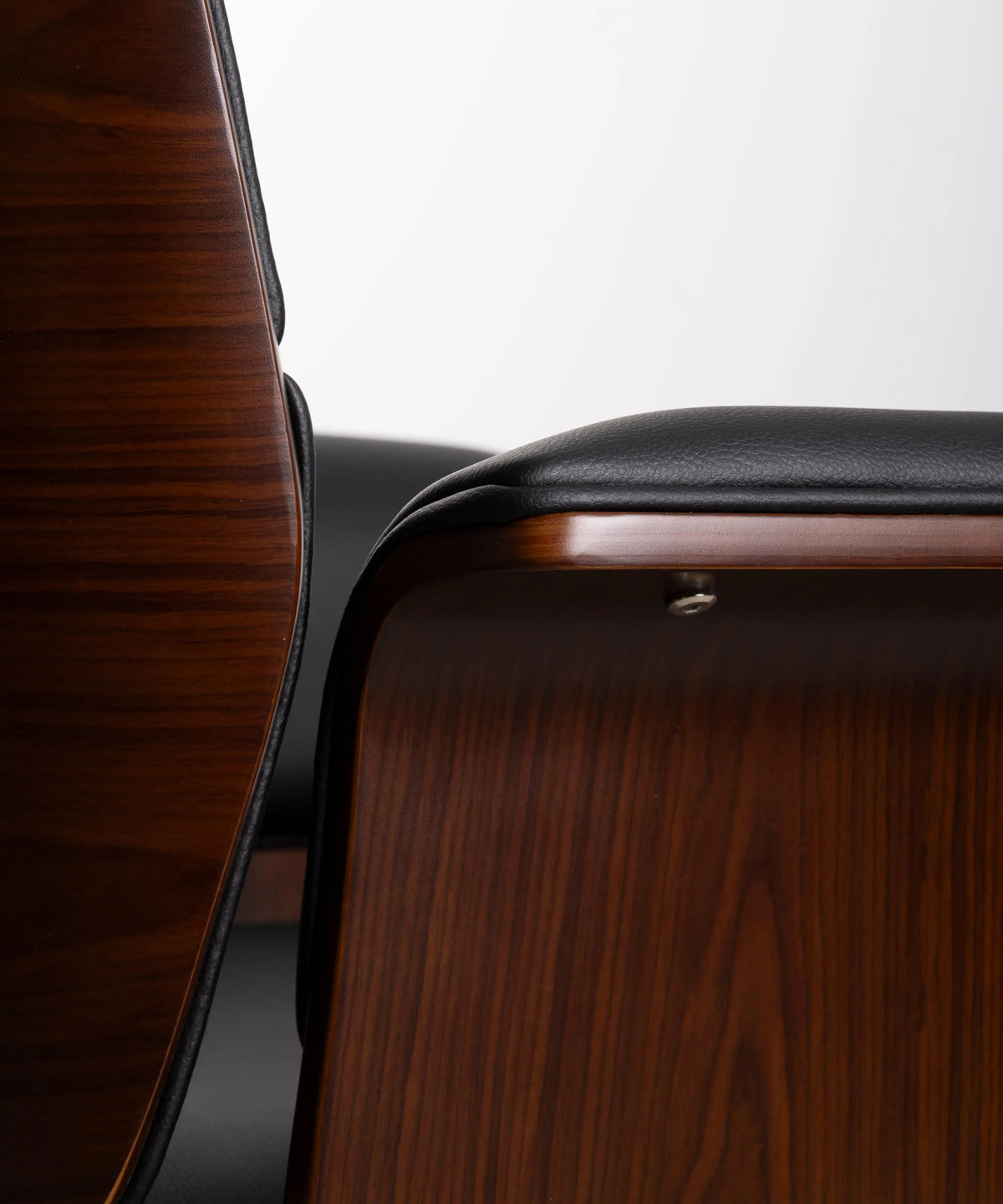 Chaise de bureau en similicuir et bois Shiro