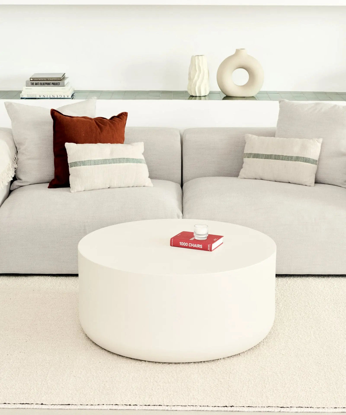 Table Basse Ronde en Microciment Sisca (90 cm)
