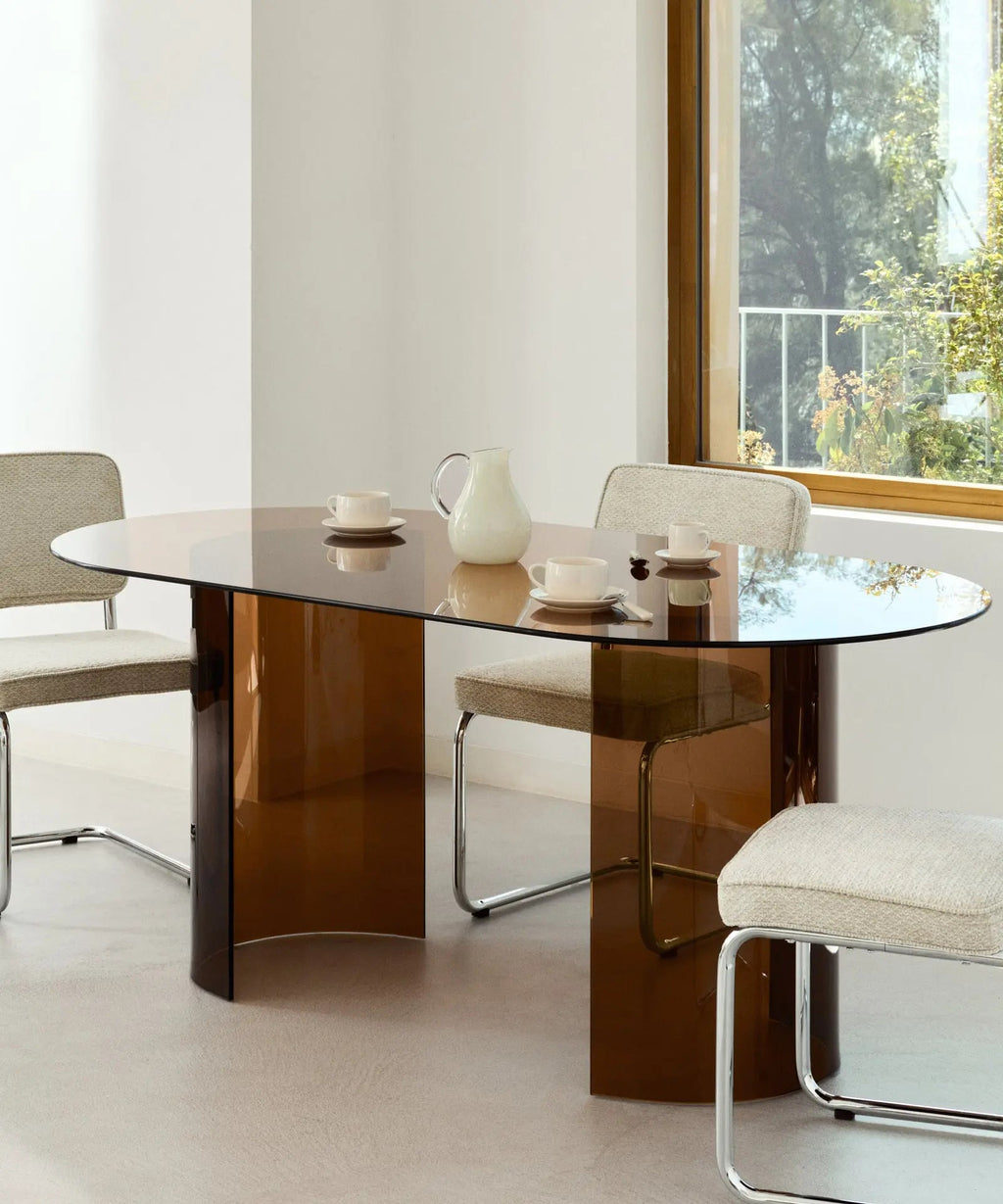Table à manger en verre trempé Ensa (180 x 76 cm)