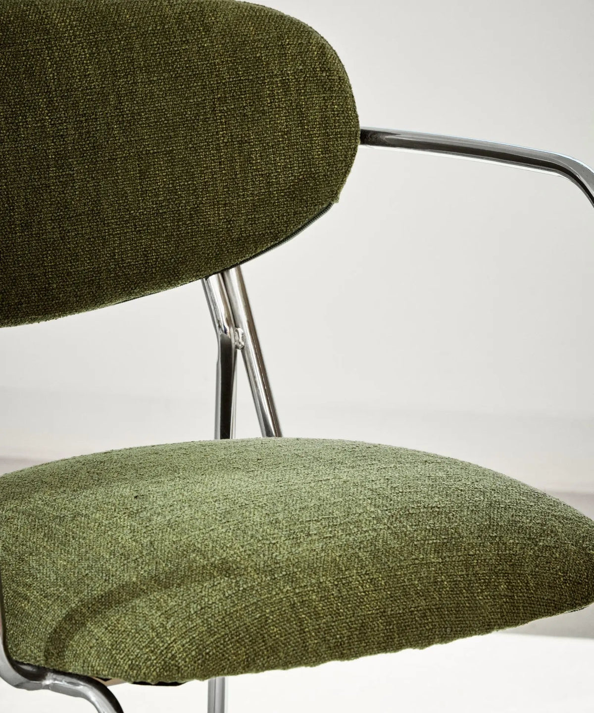 Chaise de Salle à Manger en Tissu et Métal avec Accoudoirs Moritz Arms
