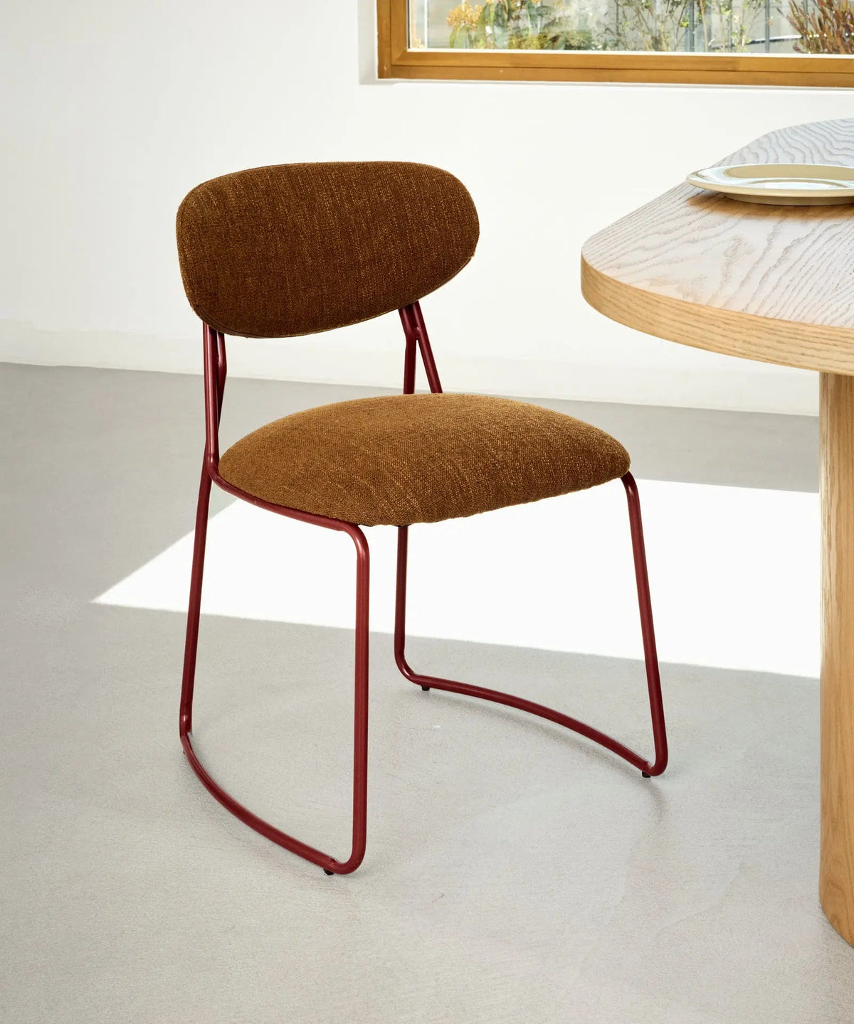 Chaise de Salle à Manger en Tissu et Métal Moritz