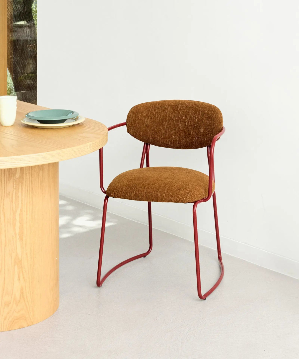 Chaise de Salle à Manger en Tissu et Métal Moritz