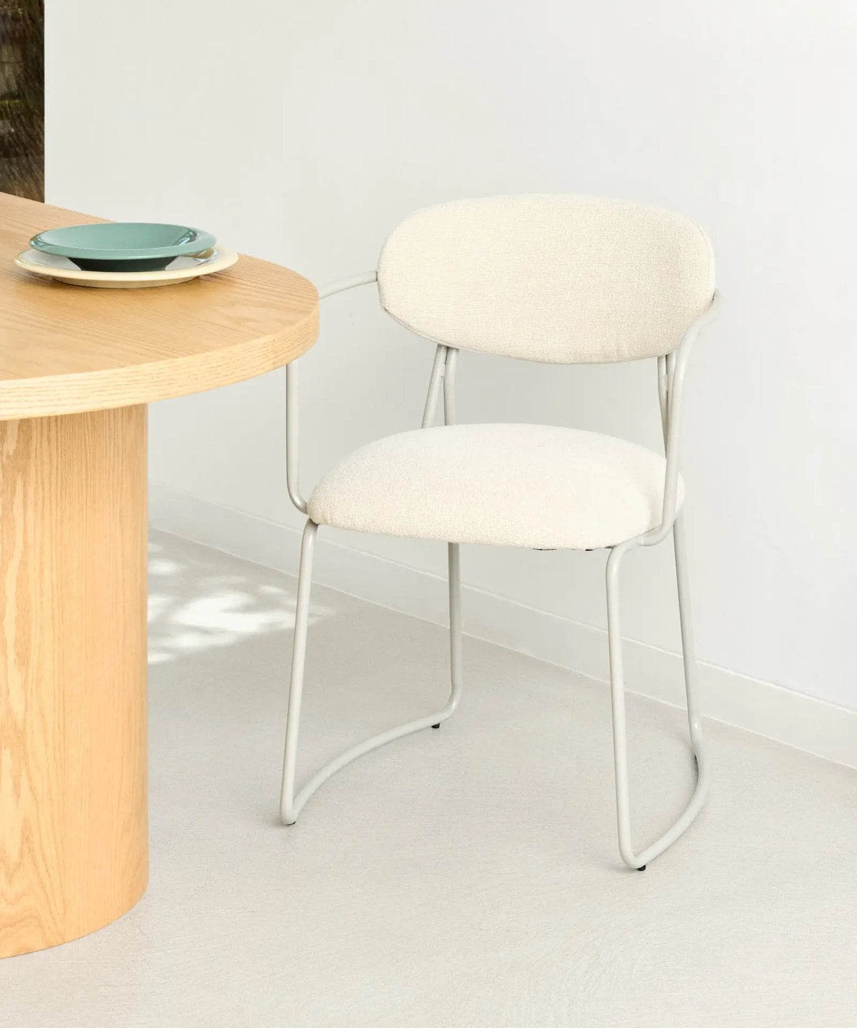 Chaise de Salle à Manger en Tissu et Métal avec Accoudoirs Moritz Arms