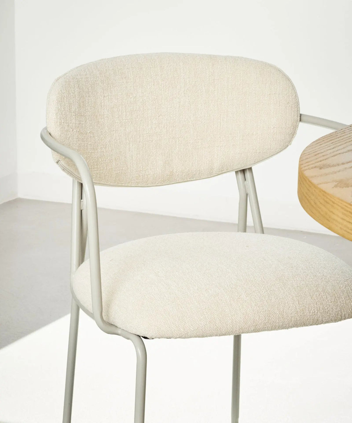 Chaise de Salle à Manger en Tissu et Métal avec Accoudoirs Moritz Arms