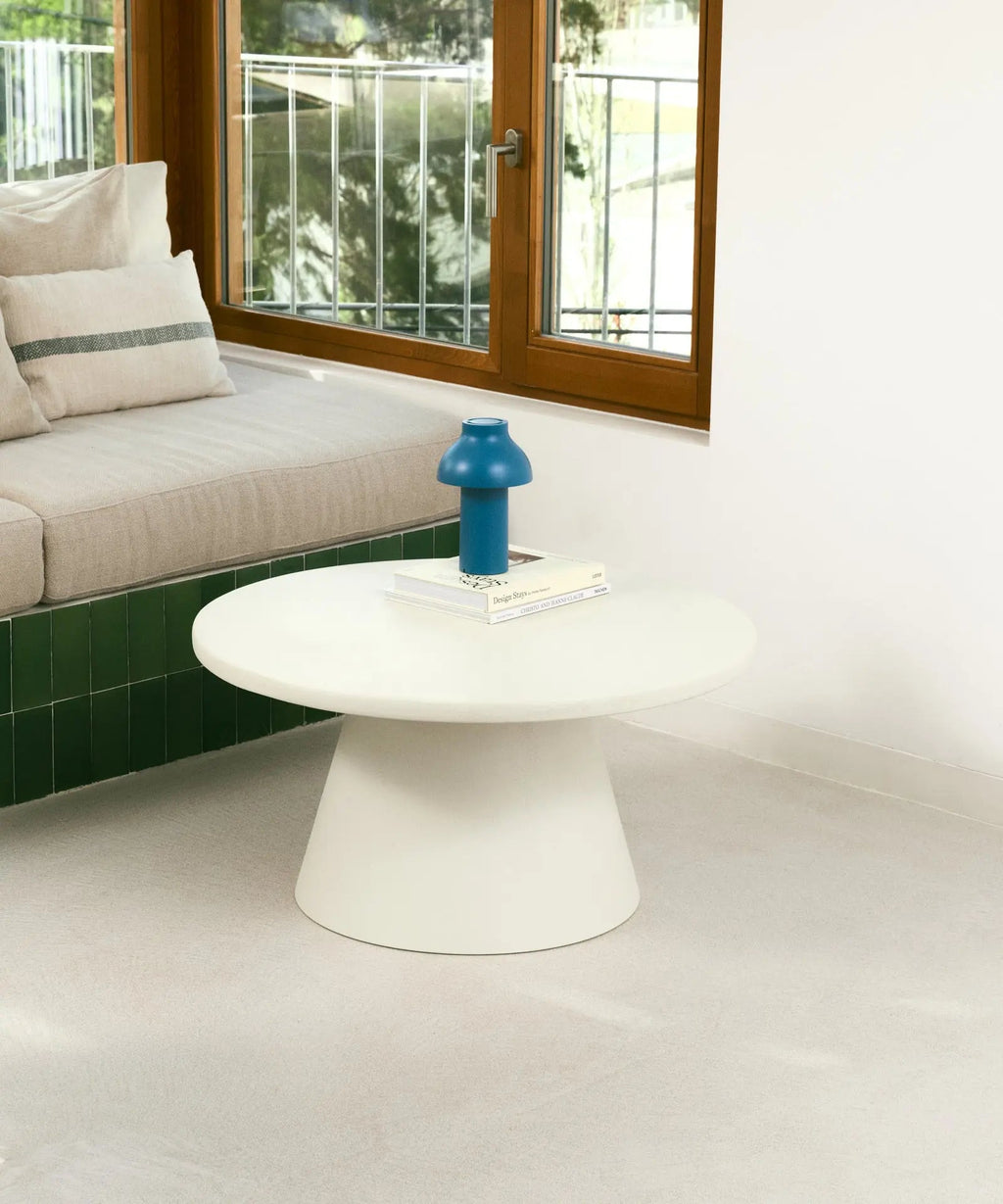 Table basse ronde en microciment Hera (80 cm)