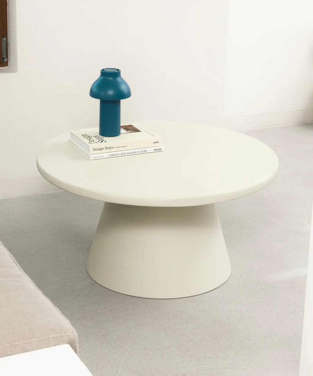 Table basse ronde en microciment Hera (80 cm)