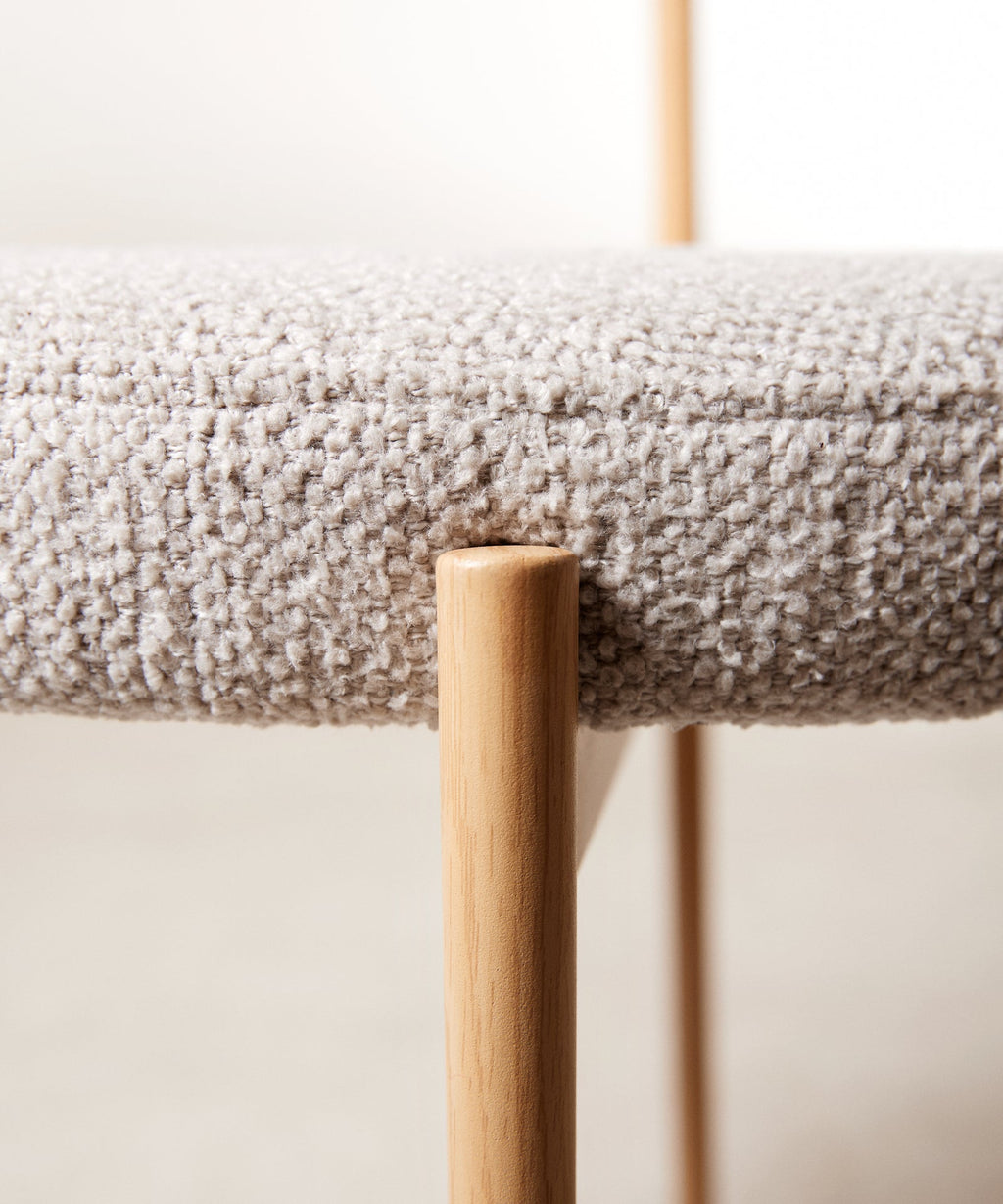 Chaise de salle à manger en tissu et métal Alexia