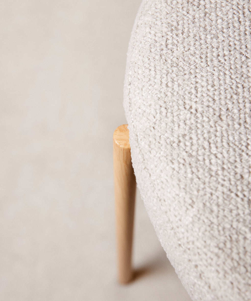 Chaise de salle à manger en tissu et métal Alexia