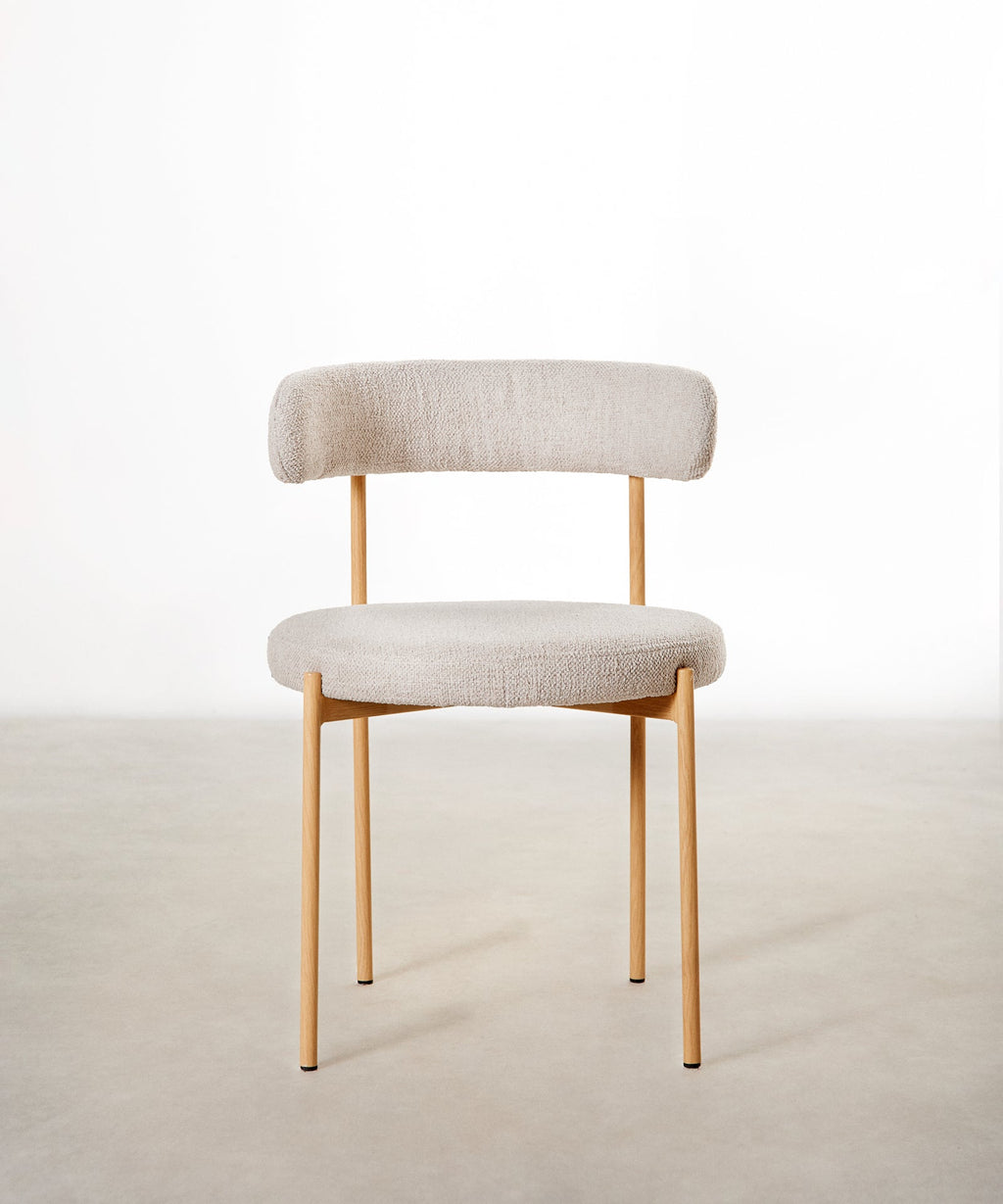 Chaise de salle à manger en tissu et métal Alexia
