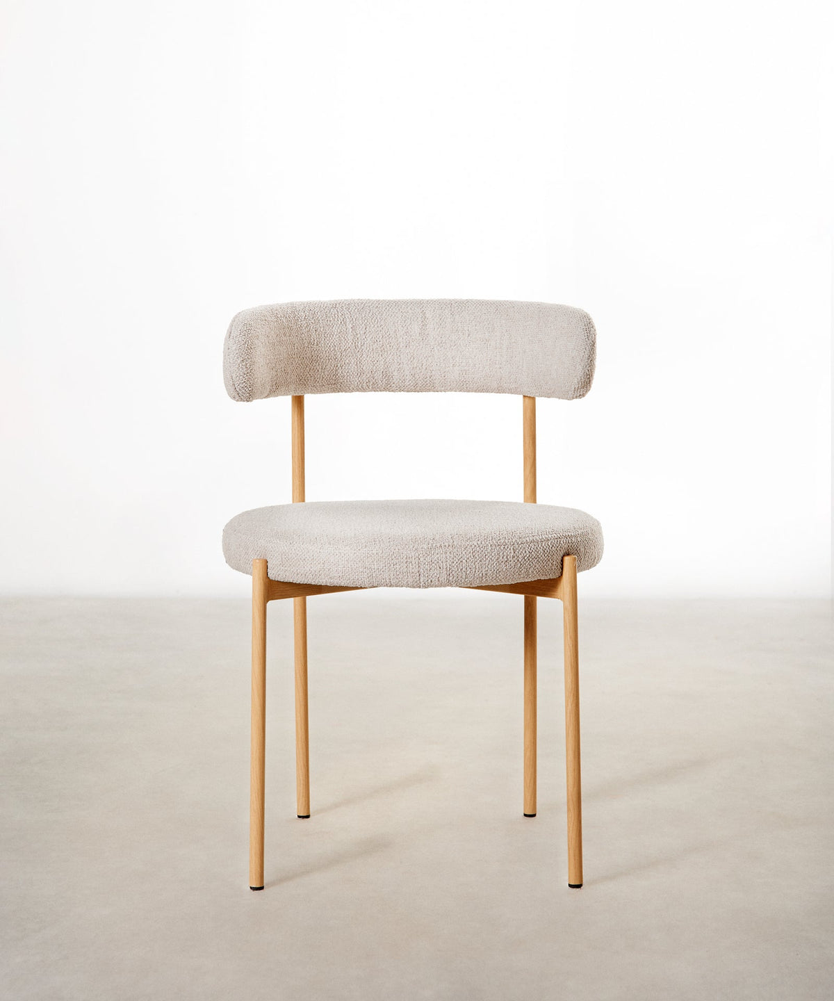 Chaise de salle à manger en tissu et métal Alexia