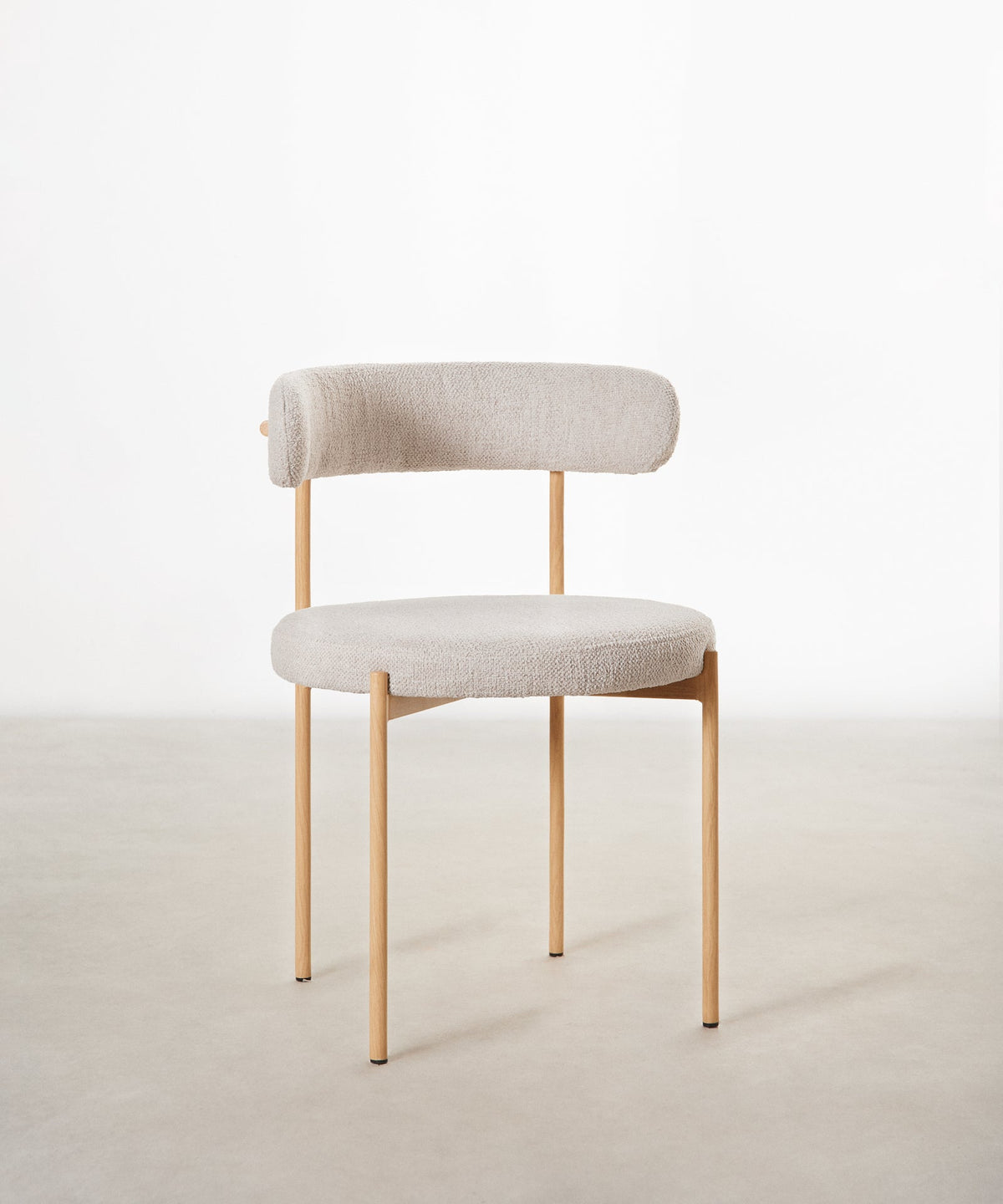 Chaise de salle à manger en tissu et métal Alexia