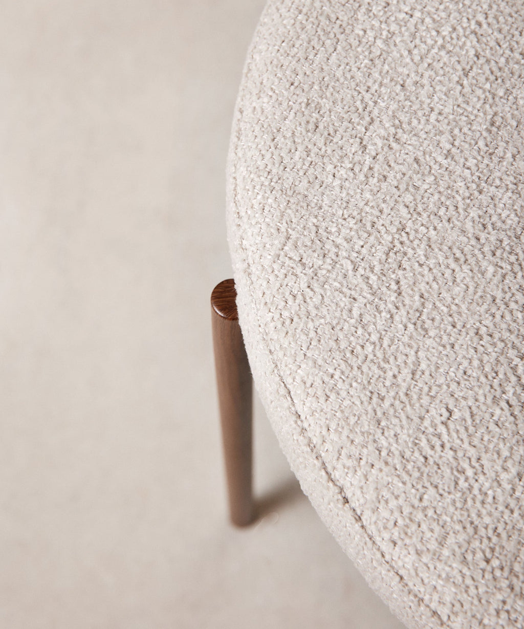 Chaise de salle à manger en tissu et métal Alexia