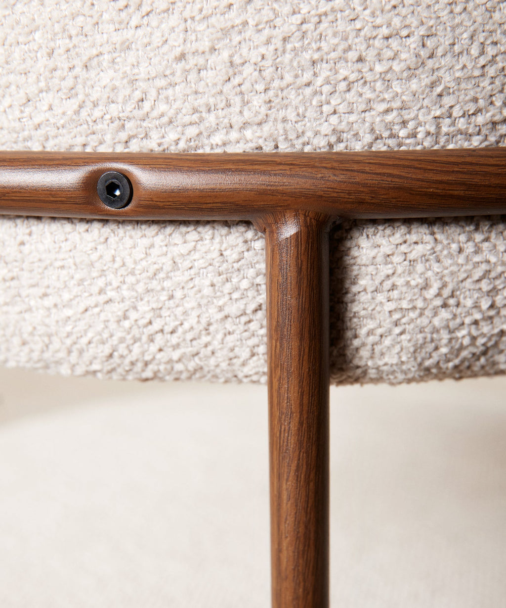 Chaise de salle à manger en tissu et métal Alexia