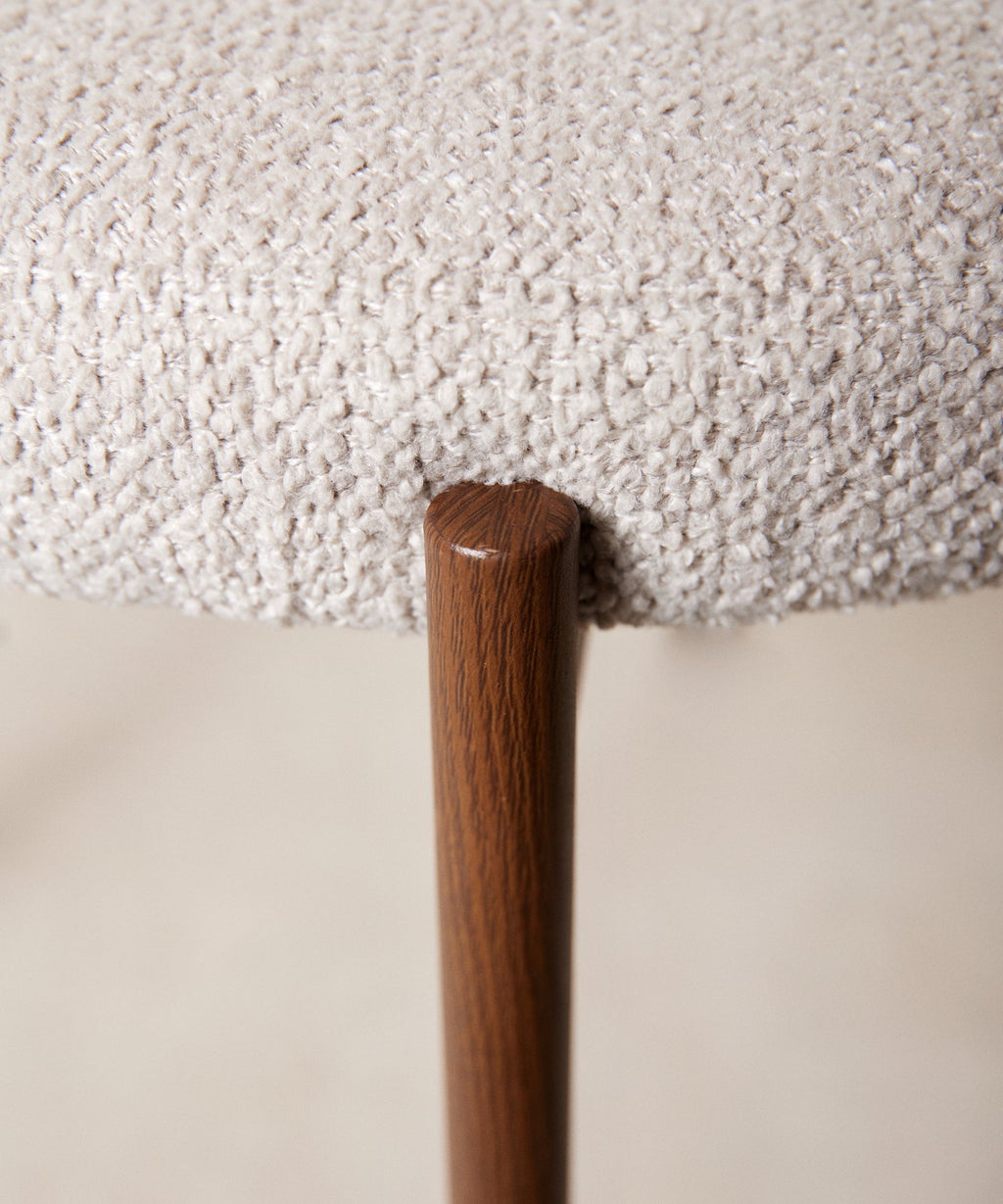 Chaise de salle à manger en tissu et métal Alexia