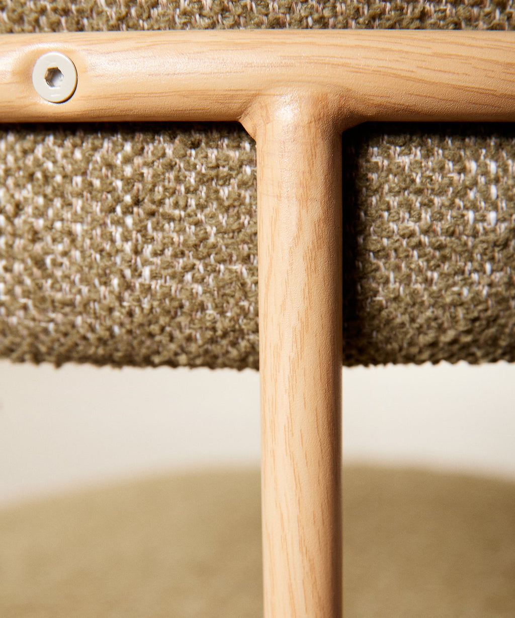 Chaise de salle à manger en tissu et métal Alexia