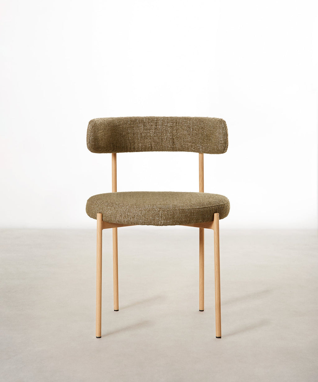 Chaise de salle à manger en tissu et métal Alexia