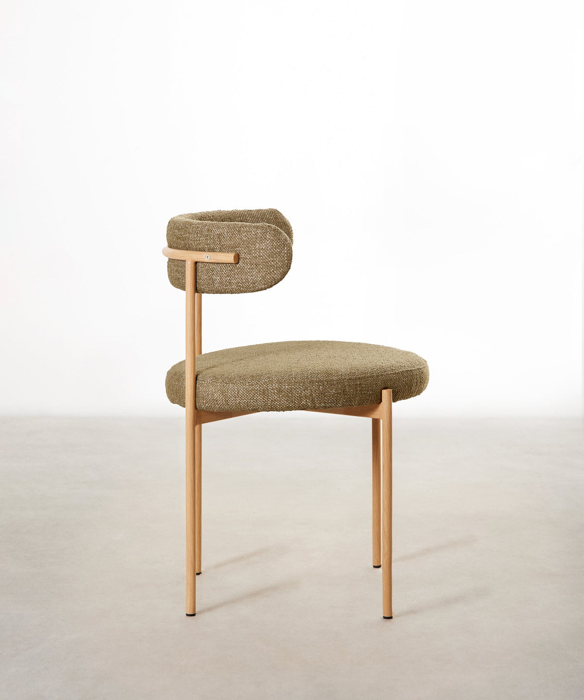 Chaise de salle à manger en tissu et métal Alexia