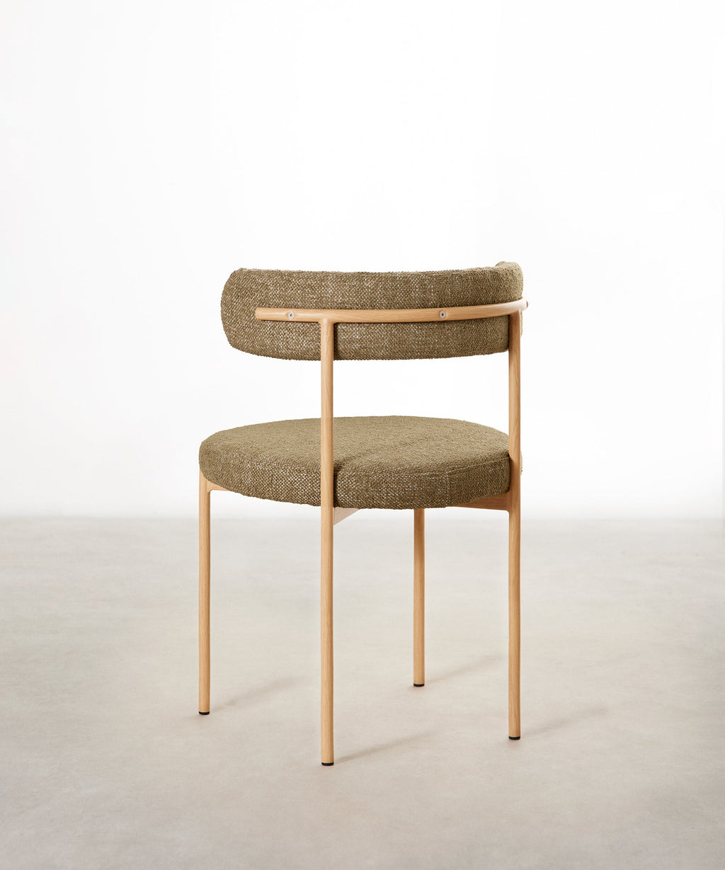Chaise de salle à manger en tissu et métal Alexia